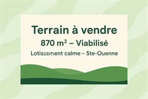 terrain à la vente -   79220  SAINTE OUENNE, surface 872 m2 vente terrain - UBI471155228